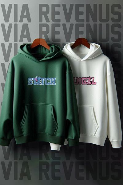 Vordevia Φούτερ με κουκούλα με στάμπα Oversize Lover