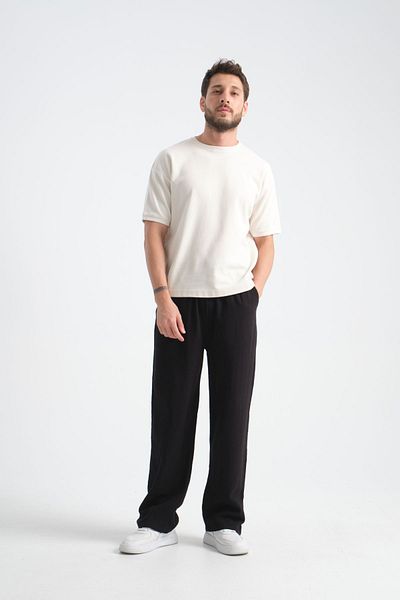 Redline Thicked Men's Thick Baggy Linen Look Comfortable Trousers Wide Leg New Season
