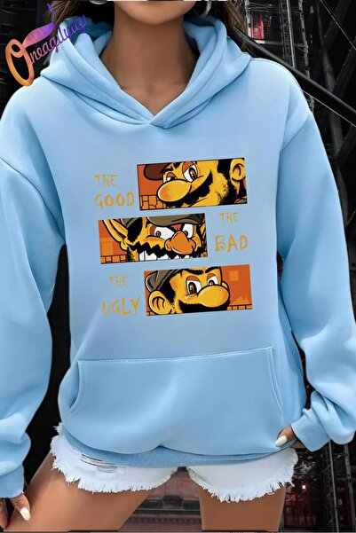 oneagılyazı Hooded Printed Sweatshirt