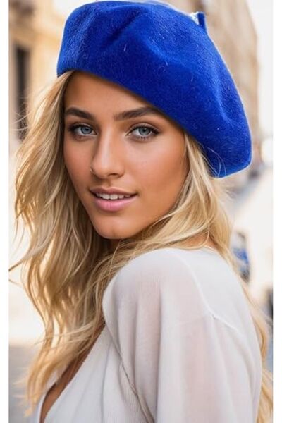 VOOP Saks Blue French Painter Felt Beret