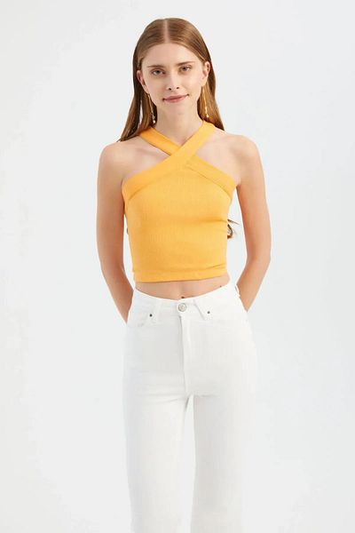 Hiccup Halter Neck Crop Top - Σταυρός μπροστά