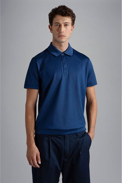 PAUL&SHARK MEN'S KNITTED POLOSHIRT C.W. COTTON