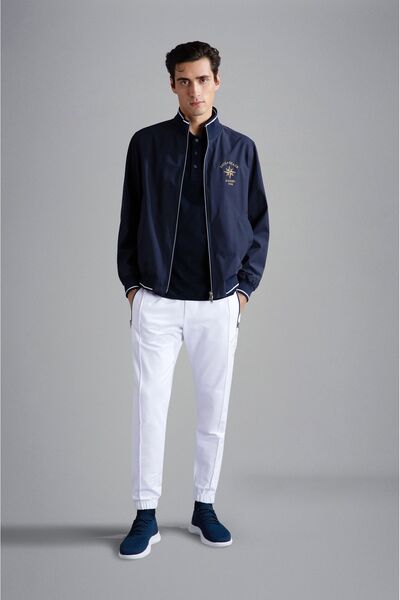 PAUL&SHARK MEN'S KNITTED POLOSHIRT C.WCOTTON