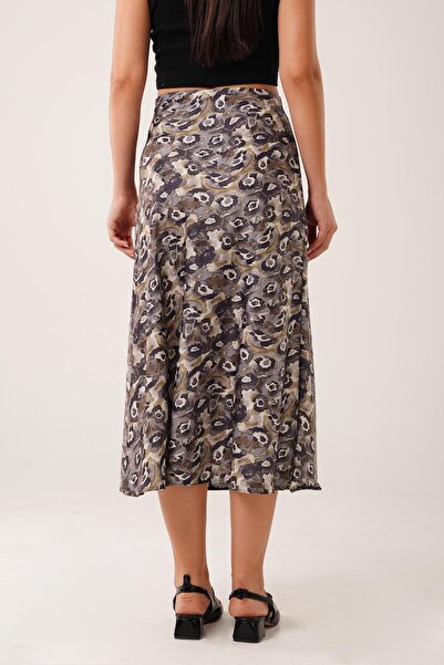 Hipo Trend Сатинова спідниця середньої довжини - з батиковим візерунком