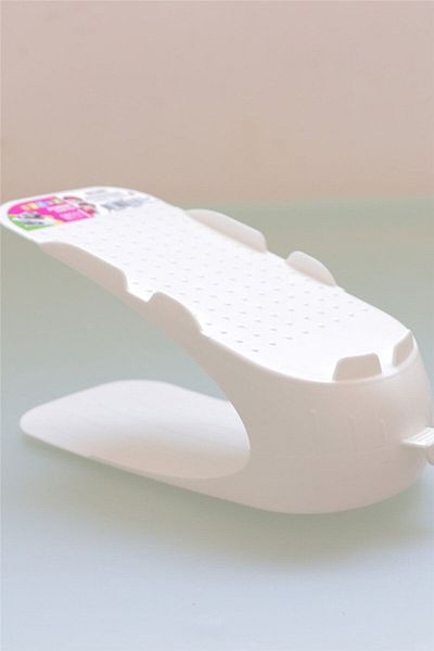 ARMESE White Shoe Ramp In-Cabinet Organizer Shoe Holder (10 Pcs)