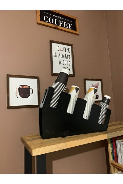 Genel Markalar 4 Bölmeli Kademeli Karton Plastik Bardak Standı Karton Bardakl...