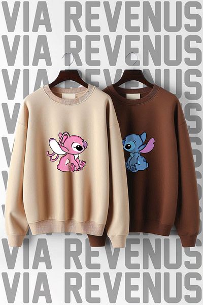 Vordevia Φούτερ με στάμπα Crew Neck Lover Combination
