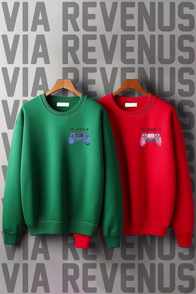 Vordevia Суитшърт с принт на играч - Lover Oversize Combination