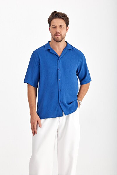 Gray Clothing قميص صيفي رجالي منقوش فضفاض صيفي بأكمام قصيرة قميص رجالي كبير ا...