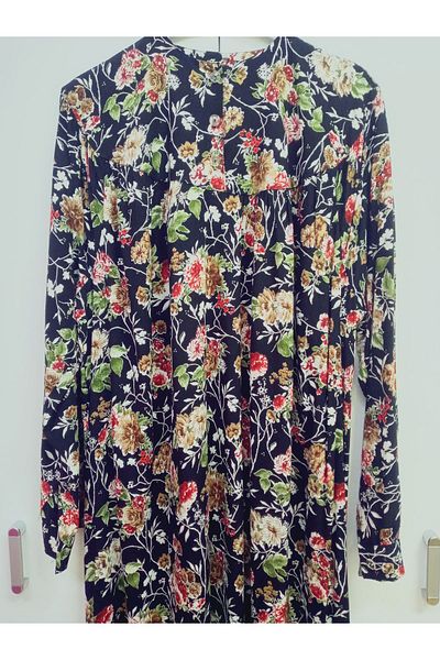 hoaryage Robadan Rochie de mamă cu mânecă lungă, 100% viscoză, cu flori de trandafir, rochie de rugăciune