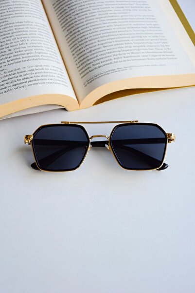 FASHION POOL Spica Unisex Rectangle Black Black New Season Women's Men's Sunglasses