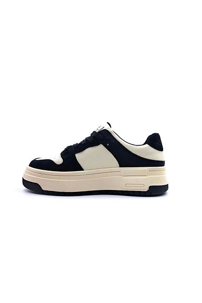 Guja Pantofi de damă din piele naturală negru bej - pantofi sport