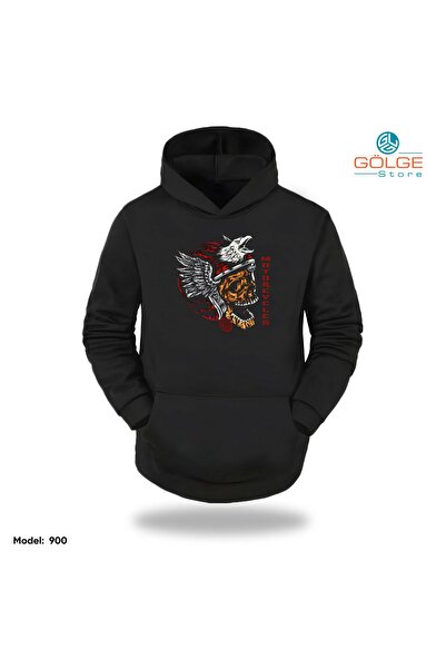 Gölge Store MoTorCycLeS majica sa kapuljačom, široki kroj, unisex, sa printom...