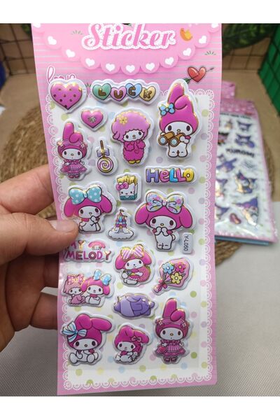 Meyra Accessories My Melody și prietenii ei - Autocolant 3D și hârtie de colo...