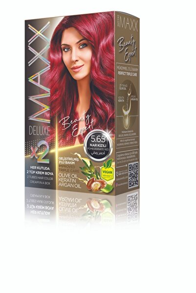 MAXX DELUXE Beauty Serıes Keratinli Kalıcı Saç Boyası (2X50ML) 34 Harika Renk