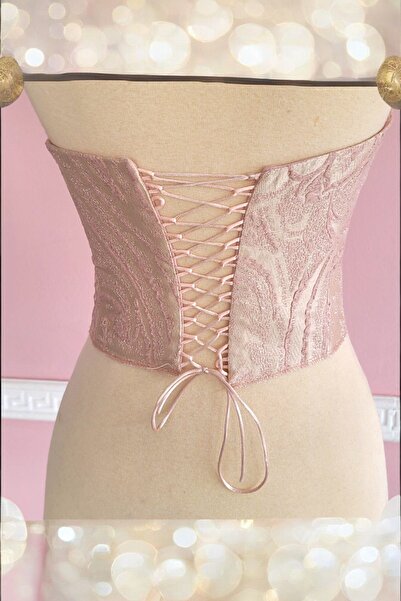FİYPER Корсет-бюстьє на зав'язках з пудровим візерунком