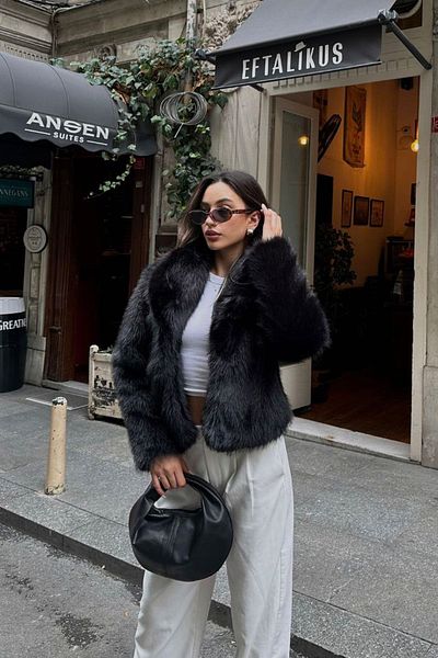 ASEDE Soft Fur Coat - Lined and Plump Design