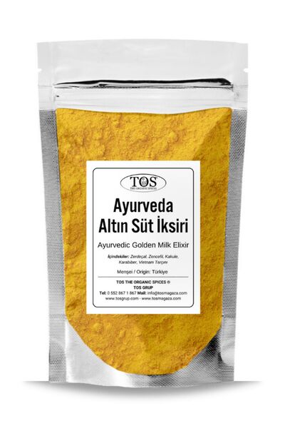 TOS The Organic Spices Ayurveda Altın Süt İksiri 100 gr (1. Kalite) Baharatla...