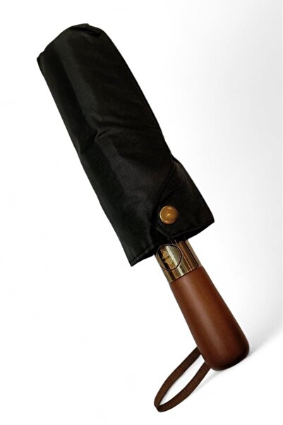 Baginn Full Otomatik Ahşap Saplı Sİyah Renk Erkek Şemsiye Tek Tuş Açma-Kapama...