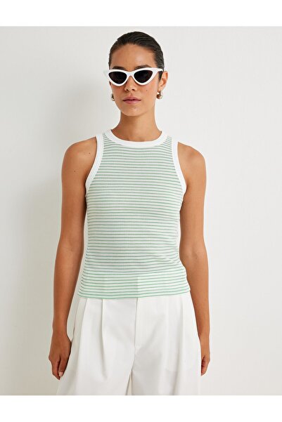 Koton ΚΤ - Κότον Χ Σίμα Ταρκάν - Μπλουζάκι με λαιμόκοψη με ρέλι Skinny