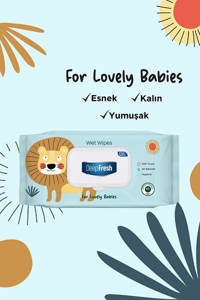 Deep Fresh Dim Wipes - 120 Lion Model Wet Yogurt Pens