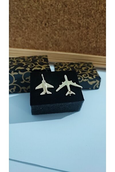 cacatasarım Uçak Yaka Rozeti 2 Adet Metal Gold Renk Broş Pilot Hostes Unisex ...
