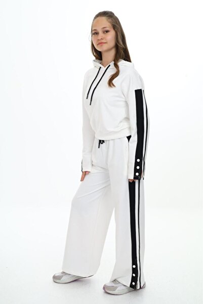 Joui Co 100% Cotton Hooded Oversize Tracksuit Set for Girls