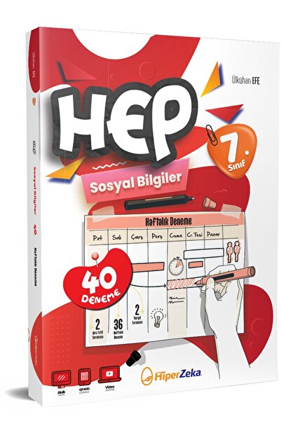 HiperZeka 2026 7. Sınıf Haftalık Hep Sosyal Bilgiler 40 Deneme | Ülkühan EFE