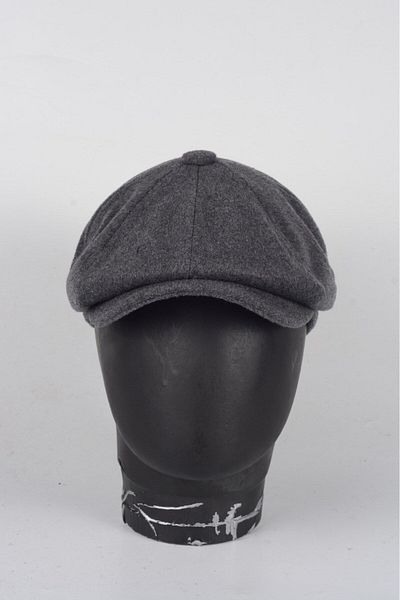 mercantoptan Winter 8 Piece Cashmere Plain Color Peaky Blinders Model Men's Cap Hat
