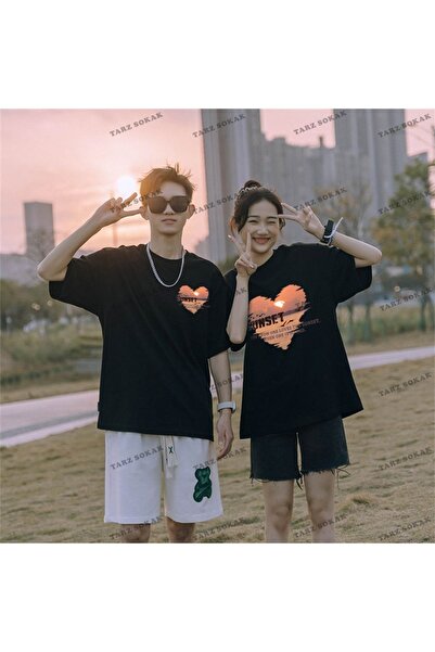 Tarzsokak Noul sezon Tir Harajuku Style Couple Lover Couple - 2 piese