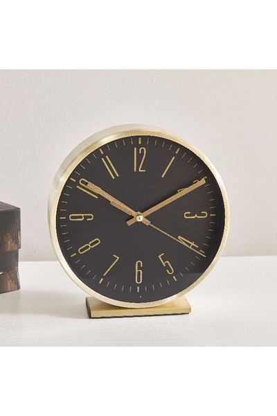Home Box Espiri Aluminium Table Clock - 15x4.3x15.6 cm