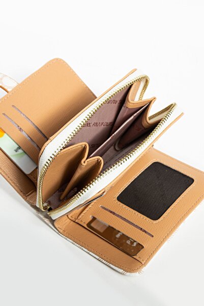 ImPolo Дамска чанта и портмоне Derek Cream с щампа на камила - размер 10x13