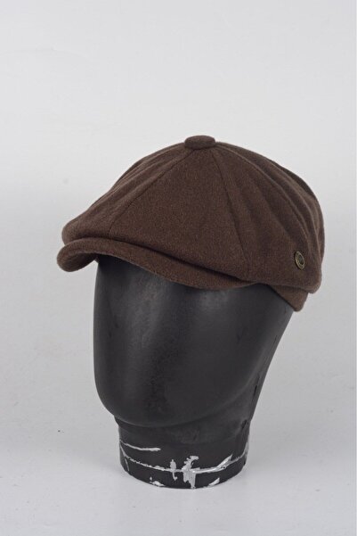 mercantoptan قبعة شتوية مكونة من 8 قطع من الكشمير بلون سادة بيكي بليندرز موديل قبعة رجالية