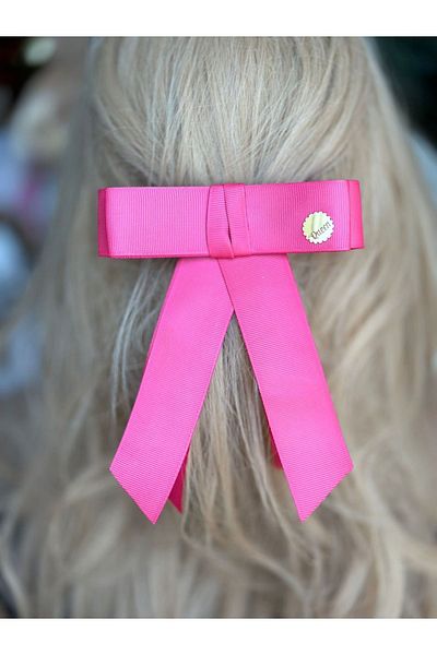 QUEEN AKSESUAR Fuchsia Pink Trend Fashion - Luxury Design Layered Long Pendant Lamp Tailed Ribbon Bow