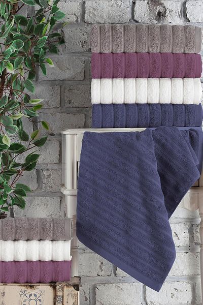 Altınbaşak Monna Asorti - Set of 4 100% Cotton Bath Towels