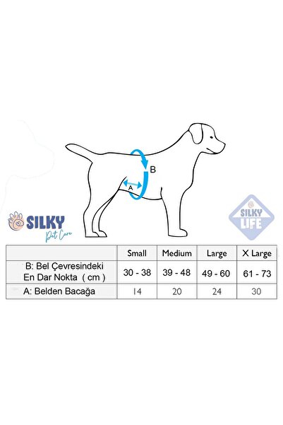 Silky Erkek Köpek Yıkanabilir Çiş Bel Bandı / 5 Süper Emici 1 Yıkanabilir Ped - Süper Emici / Sızdırmaz