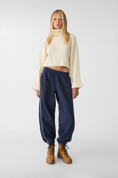 Stradivarius High Collar Knit Sweater