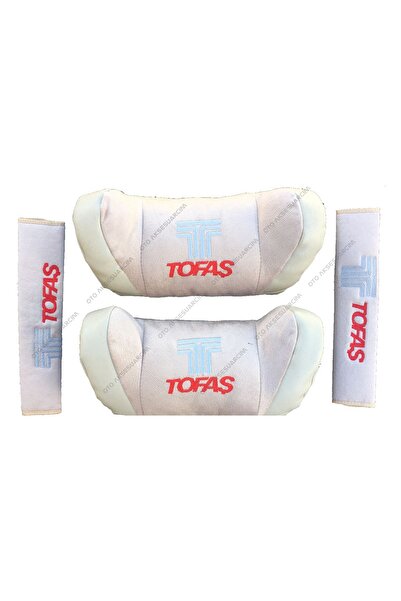 Oto Aksesuarcım Set de perne pentru gât pentru mașină din piele brodată Tofaş...