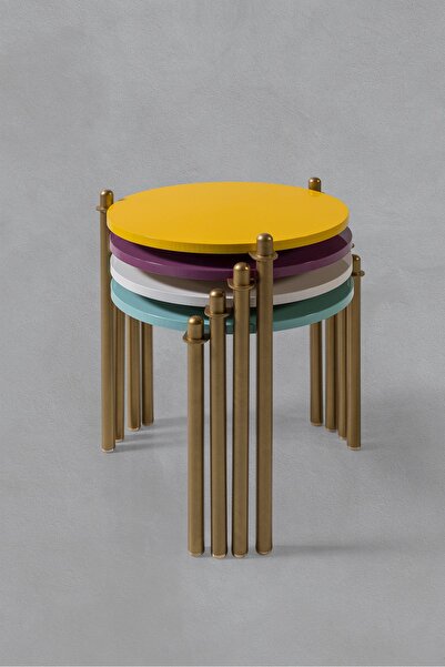 Veys Sehpa 4 LÜ FLORA ZİGON SEHPA