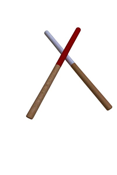 RAF Store 30 cm Red-White Wooden Rhythm Bar - 1 Pair