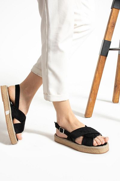 Glenz Women's Velvet Ankle Buckle Sandals TS1172