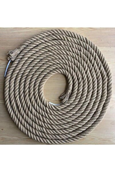 Beka Halat 20 Mm Kablolu Jüt Halat - 10 Metre Doğal Avize Jüt Halat - Kendir ...
