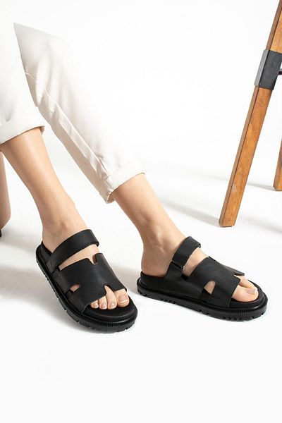 Glenz Sandale cu velcro pentru femei, papuci TS1176