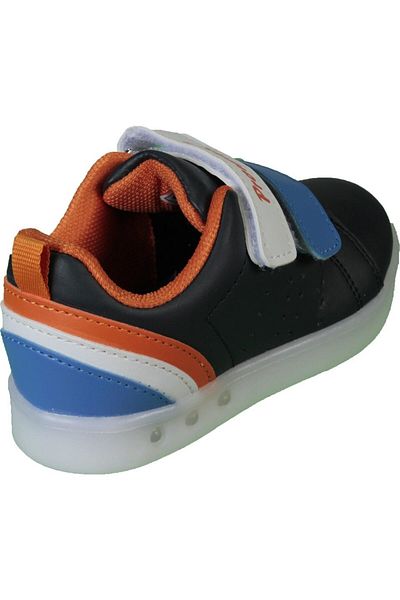 Promax Summer Winter Boys' 21-25 Navy Lighted Velcro Sneakers