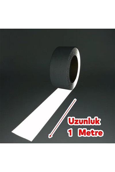 Badem10 Metalized Gray Reflective Tape - 10 cm 1 Mt Warning Tape, Plain Patterned