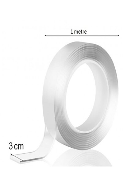 Özasya AVM 1m*3cm Çift Taraflı Şeffaf Bant 1 Metre