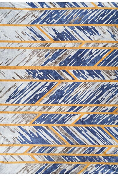 RENKLİBUTİK Modern Patterned Velvet Carpet Cover - Elastic and Non-Slip, Wash...