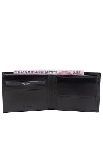 Pierre Cardin Men's Wallet - Black Analine Leather, Model 2062A55