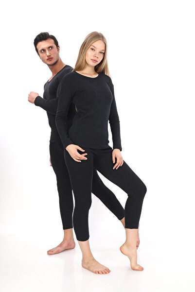 SAUNA SUIT Set of 2 Unisex Cotton Thermal Underwear | Winter Top and Bottom Set, Stretchy and Soft Fabric