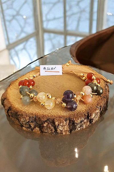 NBS Beautiful Naturel Stones Elegant Women's Natural Stone Bracelet - 6 mm Leo Handcrafted, Gift and Special Day Product